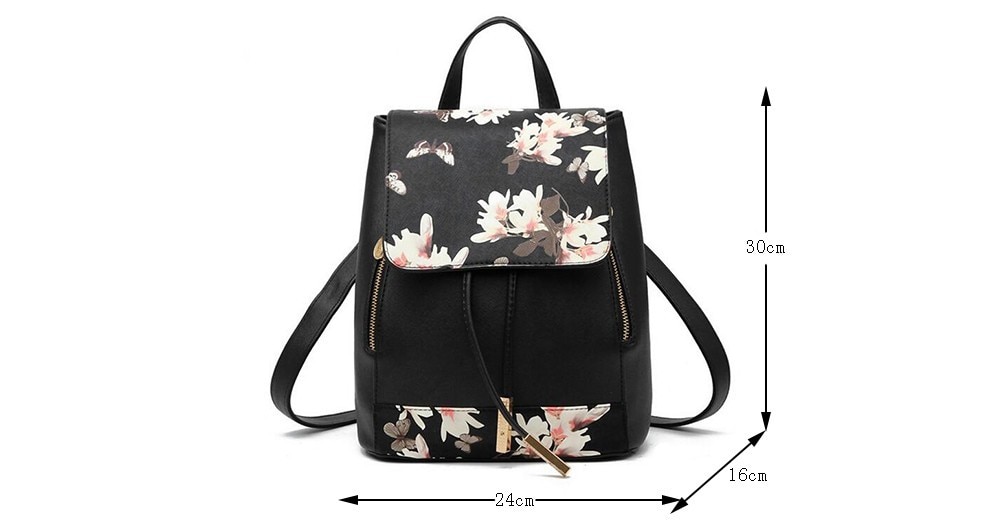 Women's Flowers Print Light Backpack