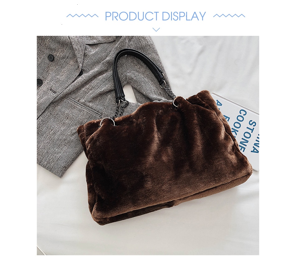 Women's Eco Fur Tote Bag