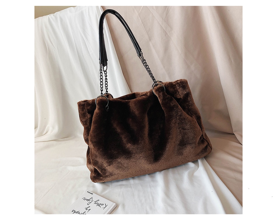 Women's Eco Fur Tote Bag