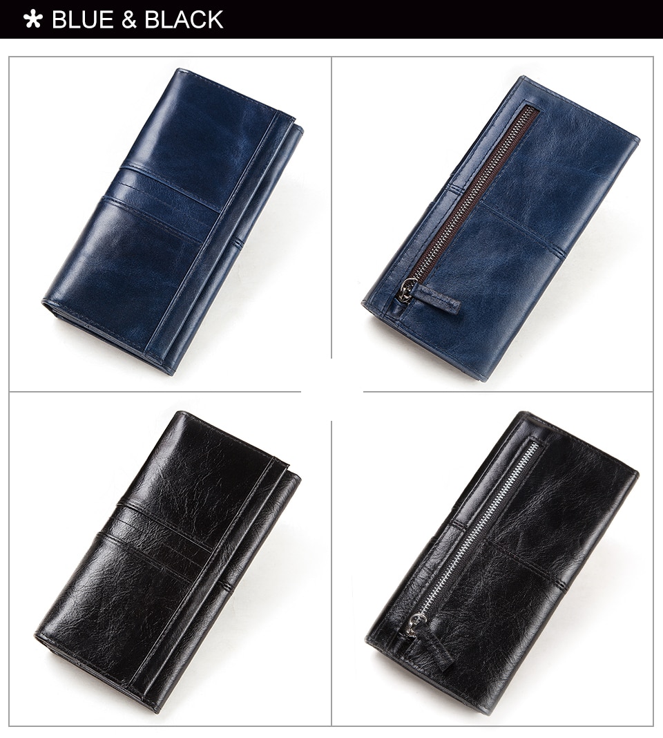 Women's Genuine Leather Long Purse