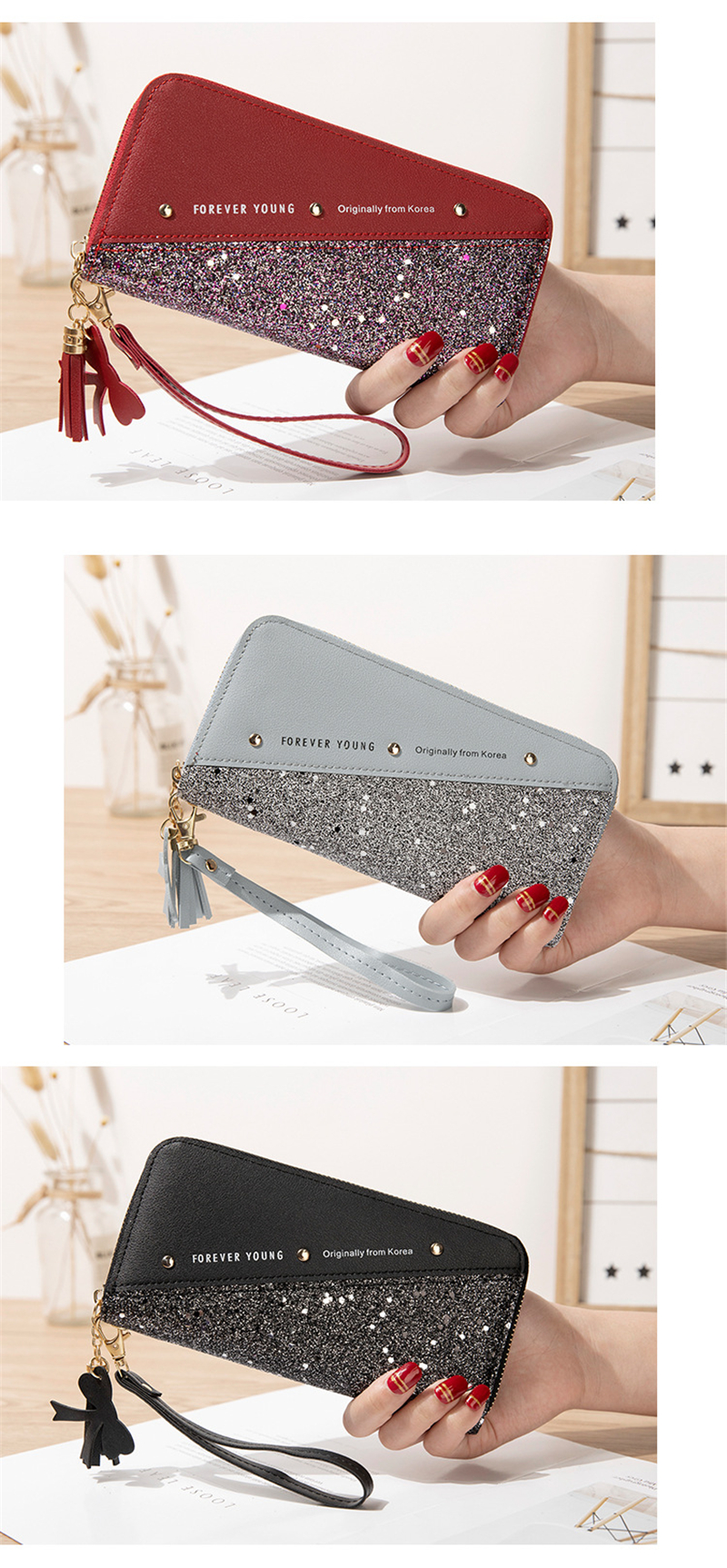 Women's Sequin Patchwork Wallet