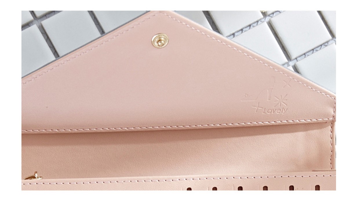 Women's Color Block Long Wallet