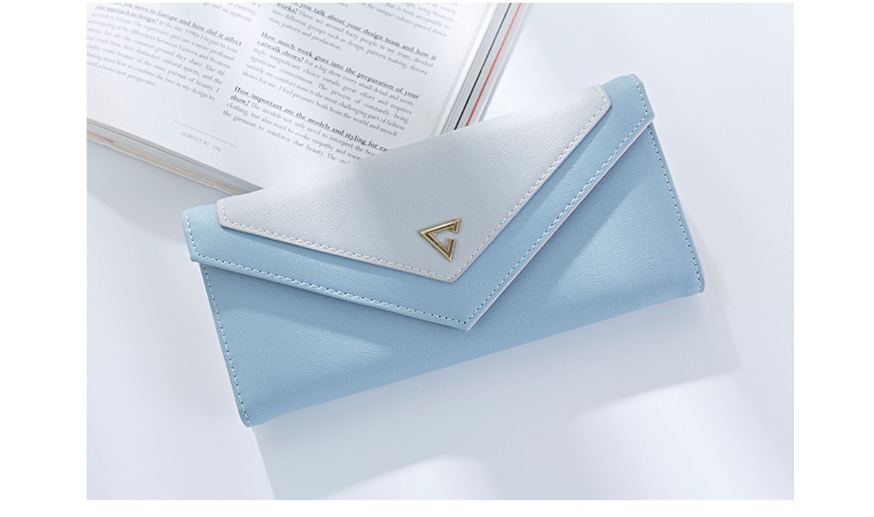 Women's Color Block Long Wallet