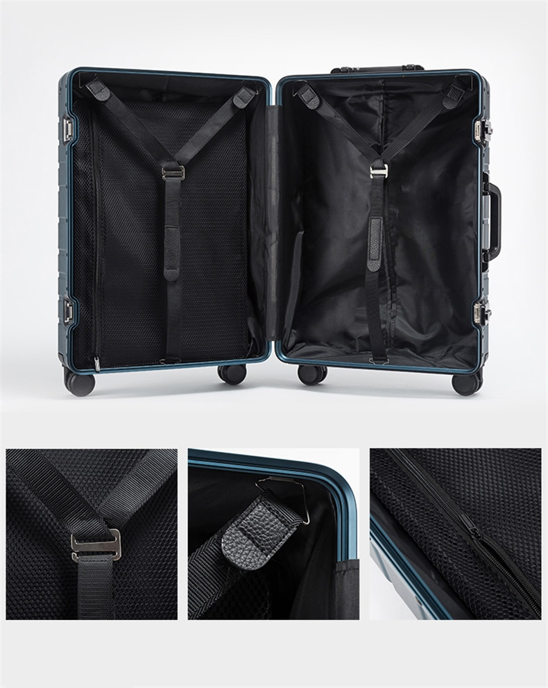 Wheeled Aluminum Travel Suitcase