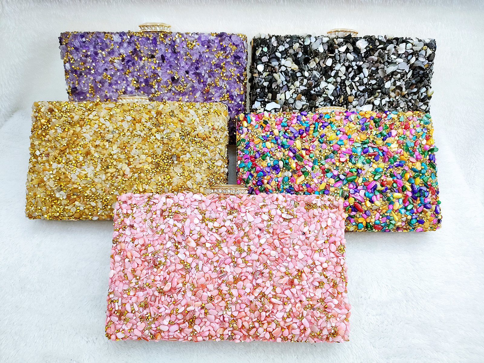 Women's Colorful Glittering Clutch