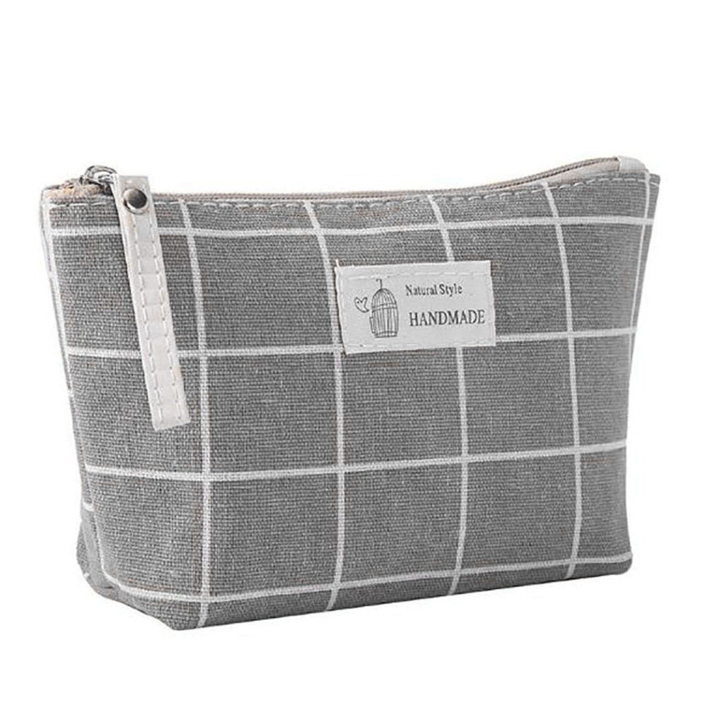 Cotton and Linen Cosmetic Bag