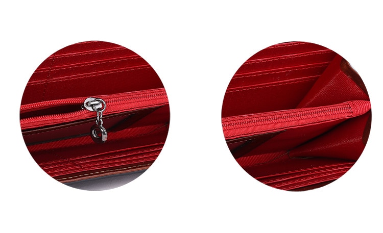 Chinese Style Genuine Leather Women's Hasp Purse