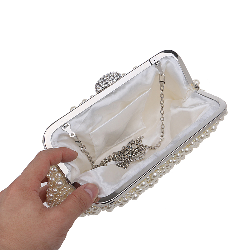 Women's Pearl Beaded Evening Bag