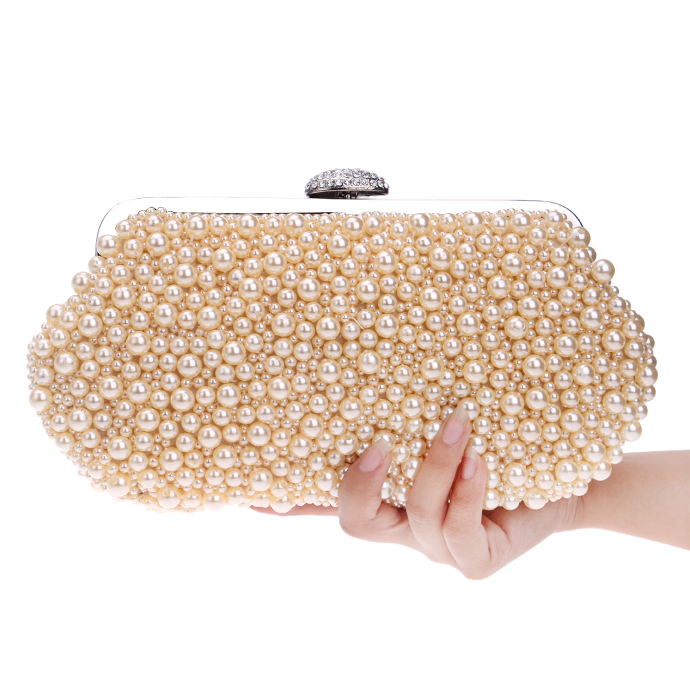 Women's Pearl Beaded Evening Bag