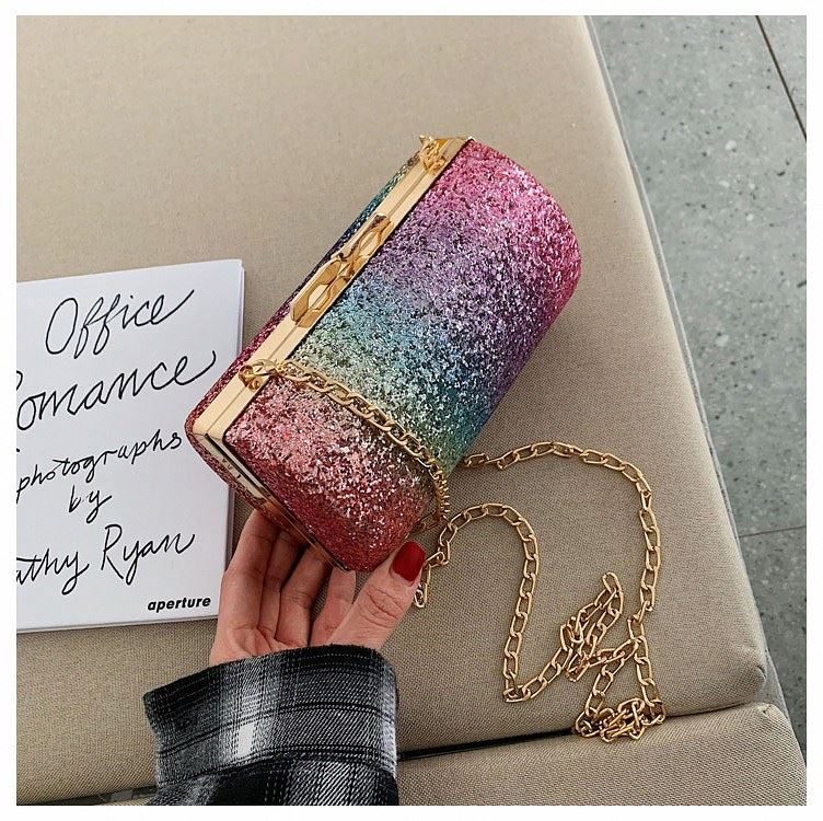 Women's Diamond Rainbow Evening Bag
