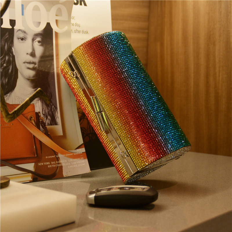 Women's Diamond Rainbow Evening Bag