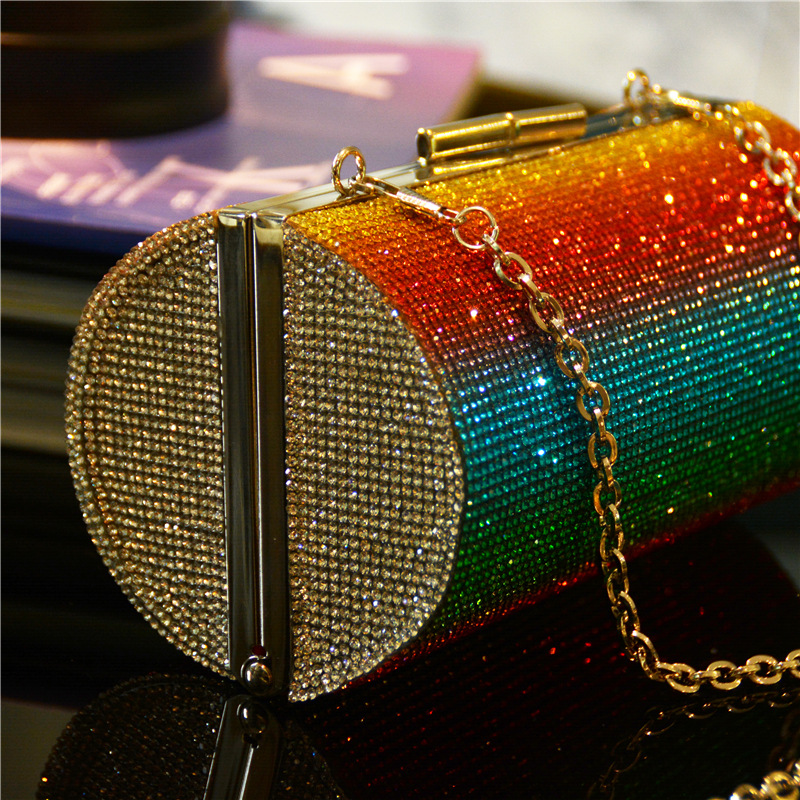 Women's Diamond Rainbow Evening Bag