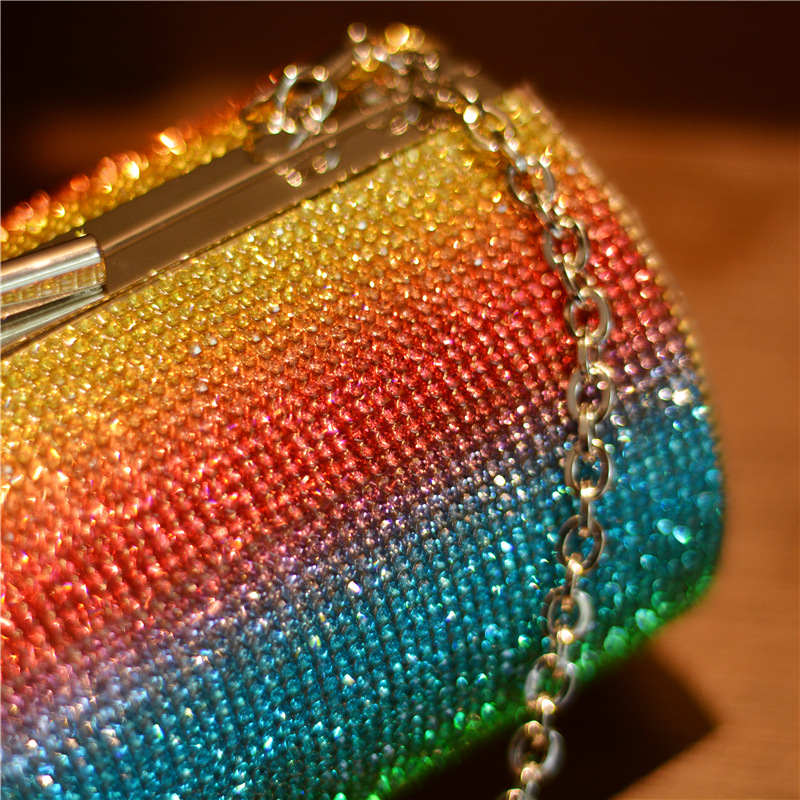 Women's Diamond Rainbow Evening Bag