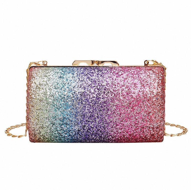 Women's Diamond Rainbow Evening Bag