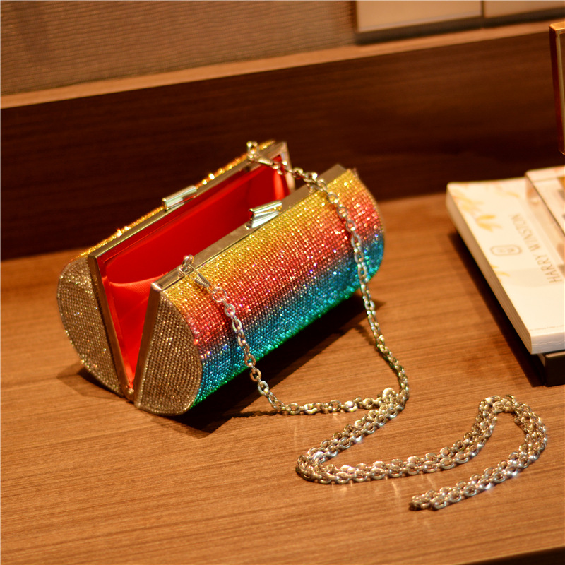 Women's Diamond Rainbow Evening Bag