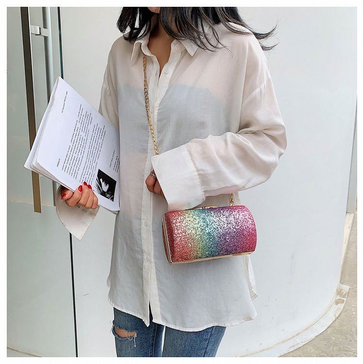 Women's Diamond Rainbow Evening Bag